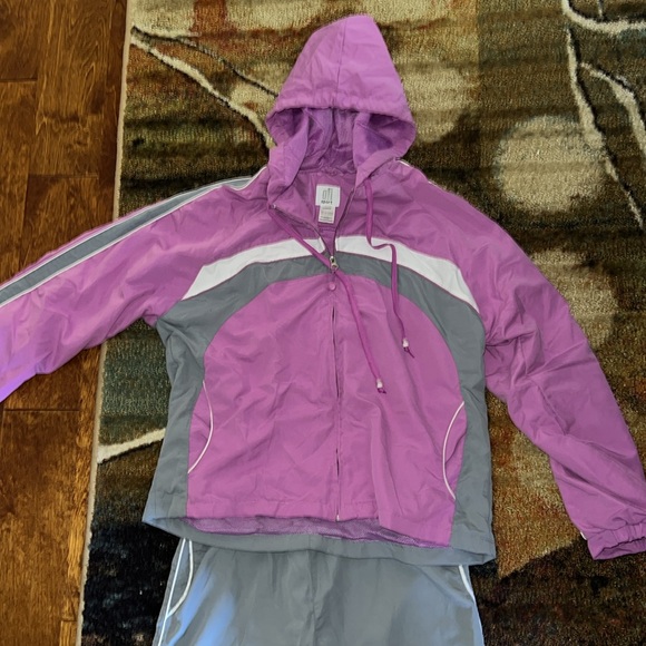 AFI Sport purple & grey Track Suit Outfit Set Size Medium pants and large Zip Up - Picture 2 of 10